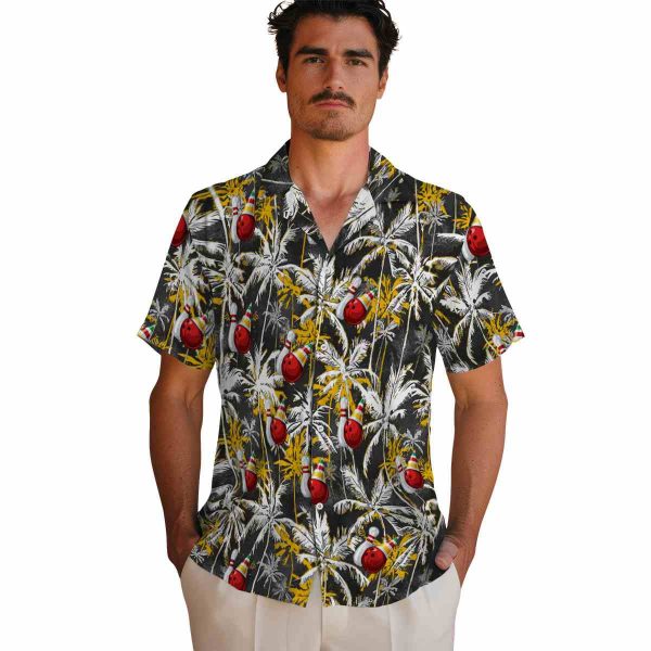 Bowling Palm Pattern Hawaiian Shirt High quality