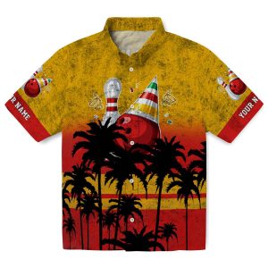 Bowling Sunset Pattern Hawaiian Shirt Best selling