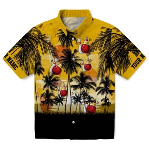Bowling Sunset Scene Hawaiian Shirt Best selling
