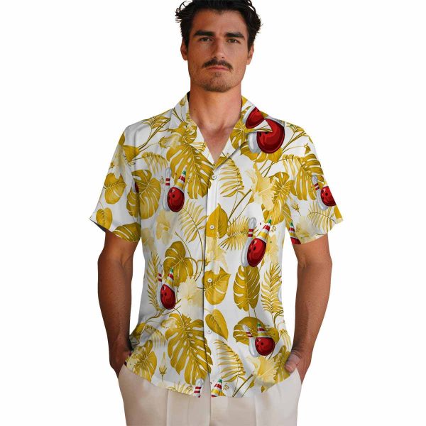 Bowling Tropical Plants Hawaiian Shirt High quality