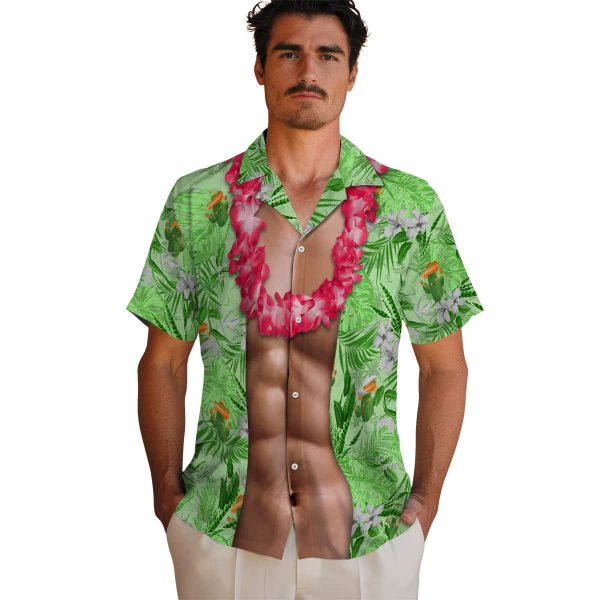 Cactus Chest Illusion Hawaiian Shirt High quality