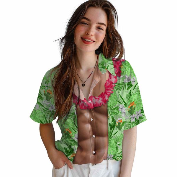 Cactus Chest Illusion Hawaiian Shirt Trendy