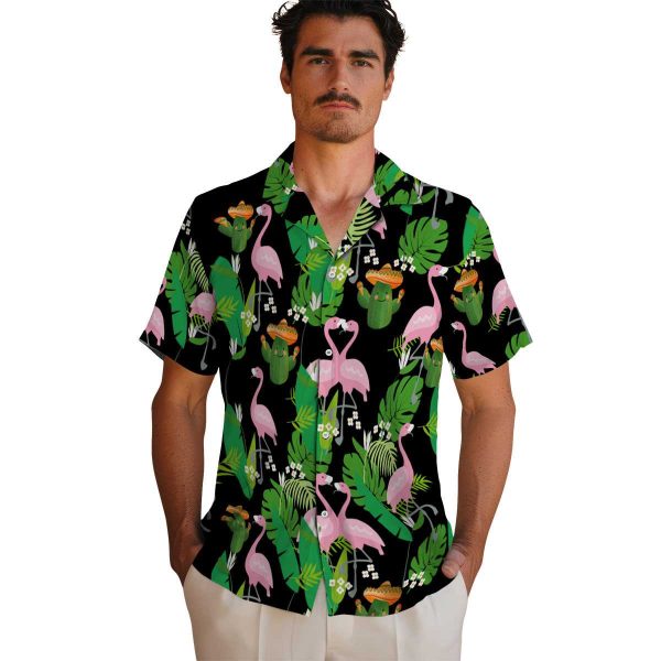 Cactus Flamingo Foliage Hawaiian Shirt High quality