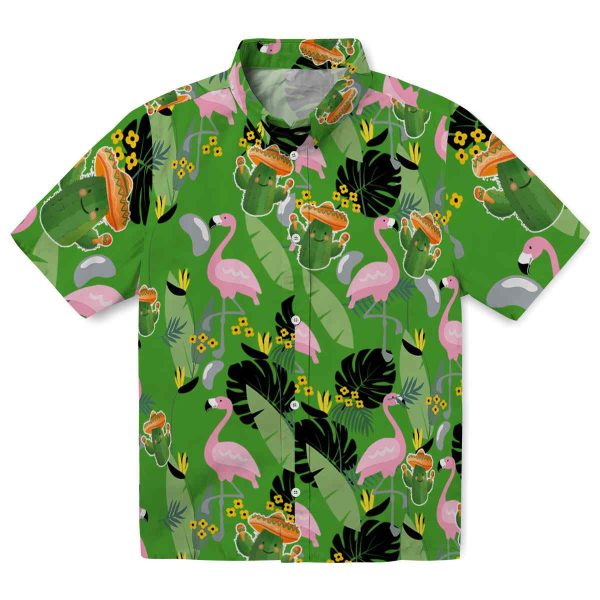 Cactus Flamingo Leaves Hawaiian Shirt Best selling