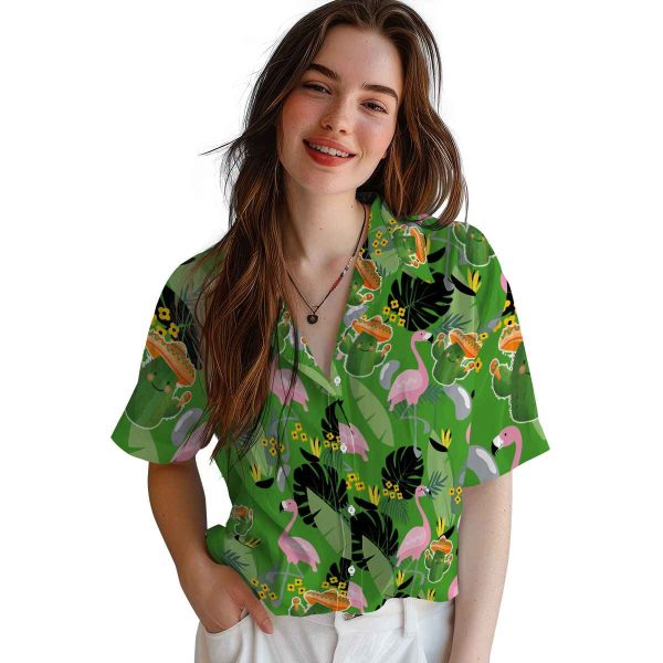 Cactus Flamingo Leaves Hawaiian Shirt Trendy