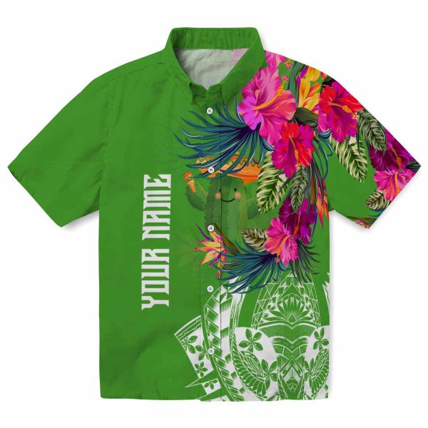 Cactus Floral Polynesian Hawaiian Shirt Best selling