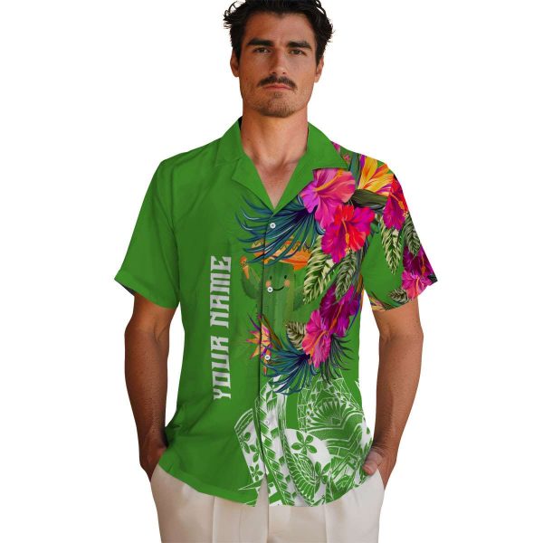 Cactus Floral Polynesian Hawaiian Shirt High quality