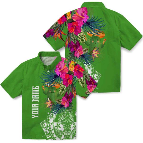 Cactus Floral Polynesian Hawaiian Shirt Latest Model