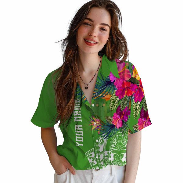 Cactus Floral Polynesian Hawaiian Shirt Trendy