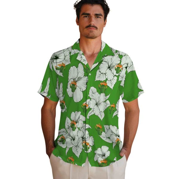 Cactus Hibiscus Blooms Hawaiian Shirt High quality