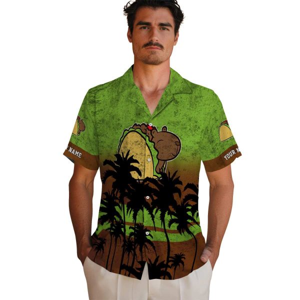 Capybara Sunset Pattern Hawaiian Shirt High quality