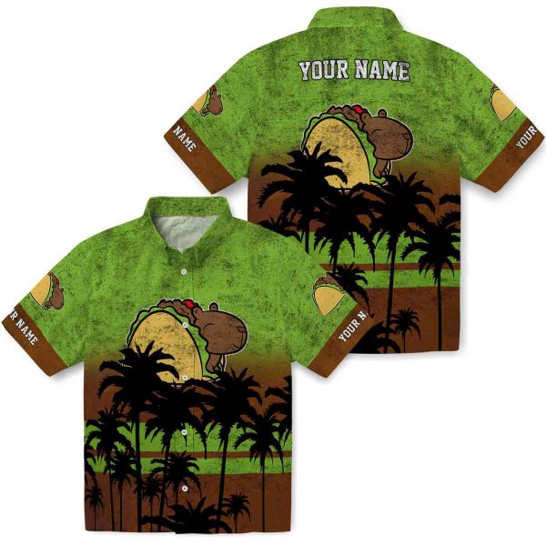 Capybara Sunset Pattern Hawaiian Shirt Latest Model