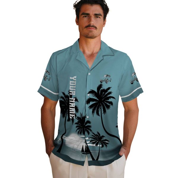 Car Beach Sunset Hawaiian Shirt High quality