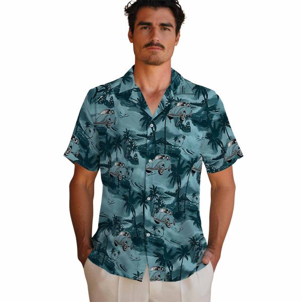 Car Coastal Palms Hawaiian Shirt High quality