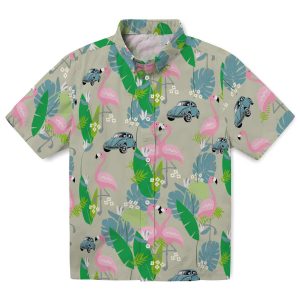 Car Flamingo Foliage Hawaiian Shirt Best selling