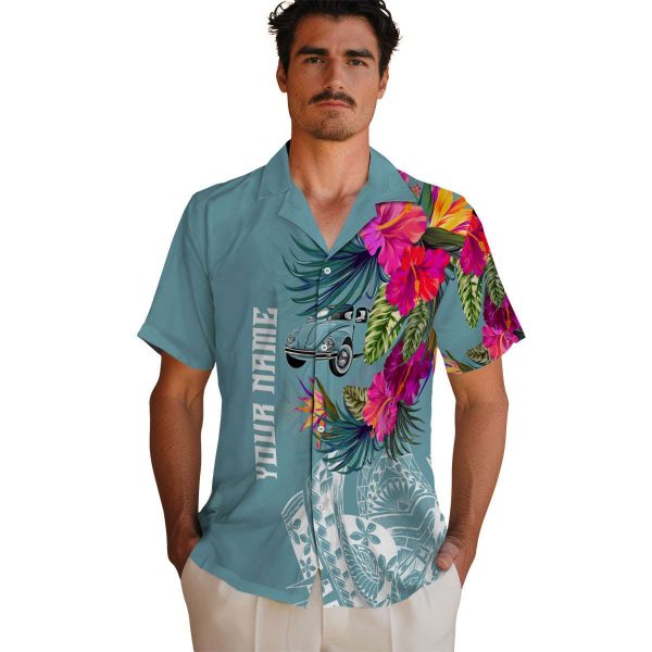 Car Floral Polynesian Hawaiian Shirt High quality