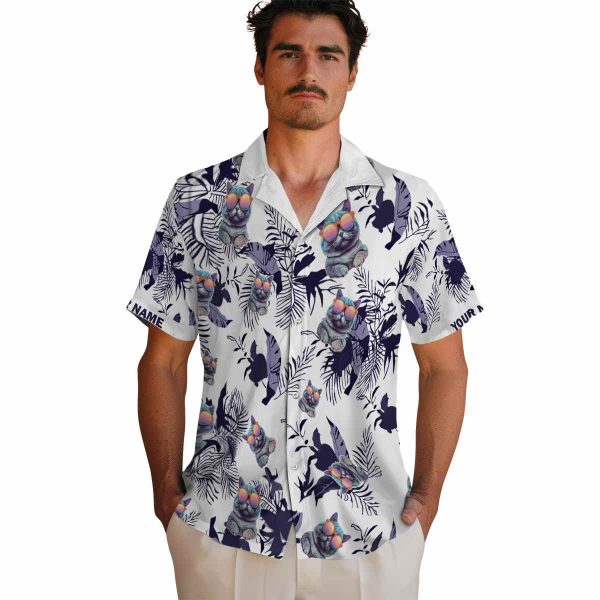 Cat Botanical Theme Hawaiian Shirt High quality