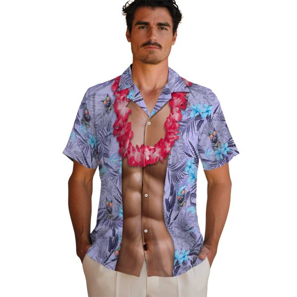 Cat Chest Illusion Hawaiian Shirt High quality