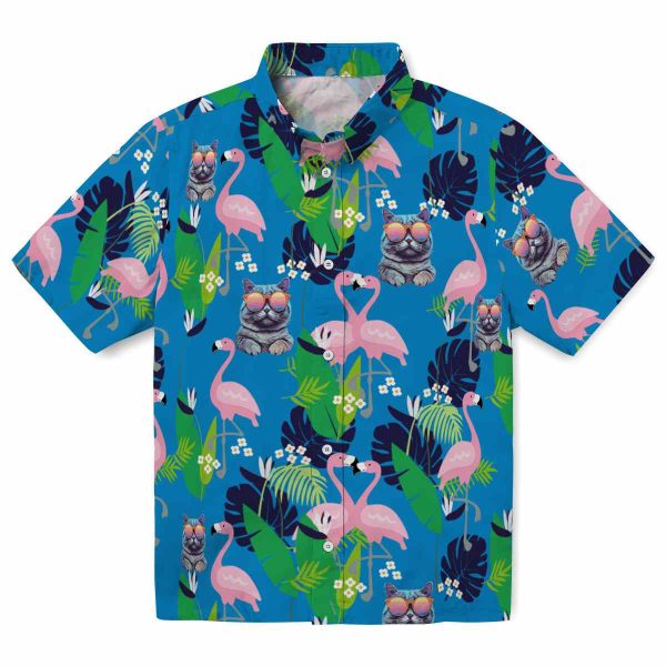 Cat Flamingo Foliage Hawaiian Shirt Best selling