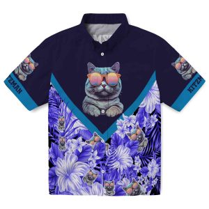 Cat Floral Chevron Hawaiian Shirt Best selling