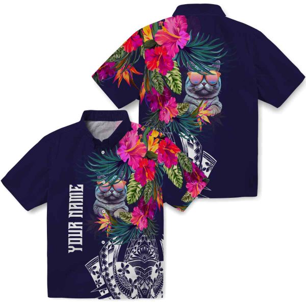 Cat Floral Polynesian Hawaiian Shirt Latest Model