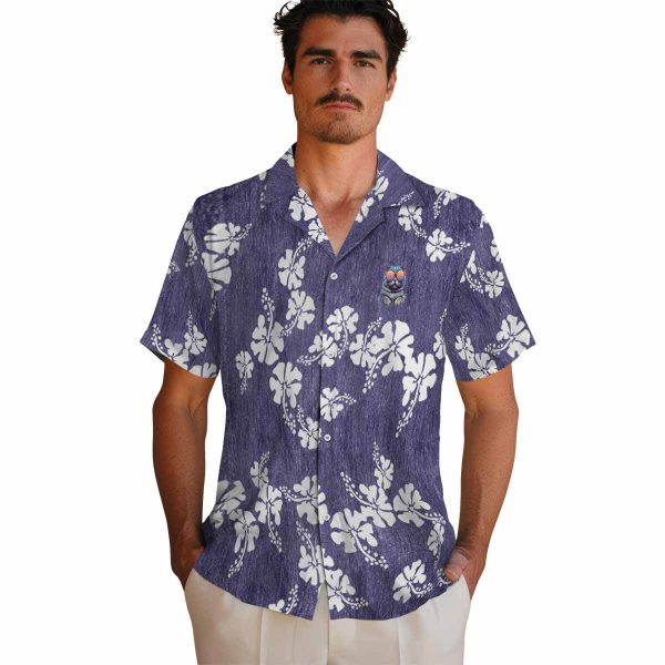 Cat Hibiscus Clusters Hawaiian Shirt High quality