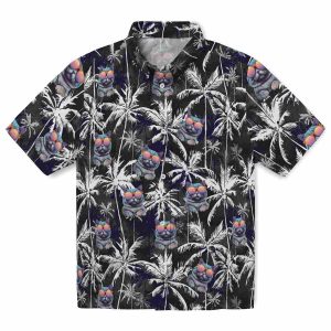Cat Palm Pattern Hawaiian Shirt Best selling