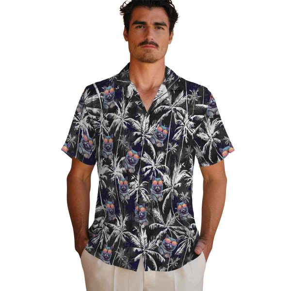 Cat Palm Pattern Hawaiian Shirt High quality