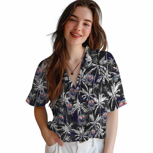Cat Palm Pattern Hawaiian Shirt Trendy