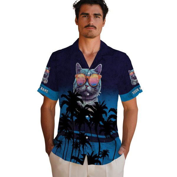 Cat Sunset Pattern Hawaiian Shirt High quality