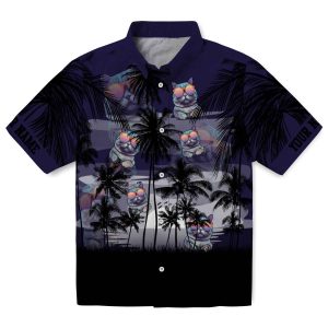 Cat Sunset Scene Hawaiian Shirt Best selling