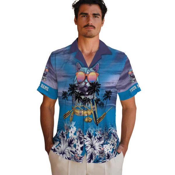 Cat Tropical Canoe Hawaiian Shirt High quality
