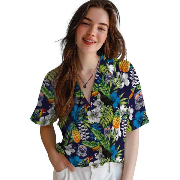 Cat Tropical Toucan Hawaiian Shirt Trendy