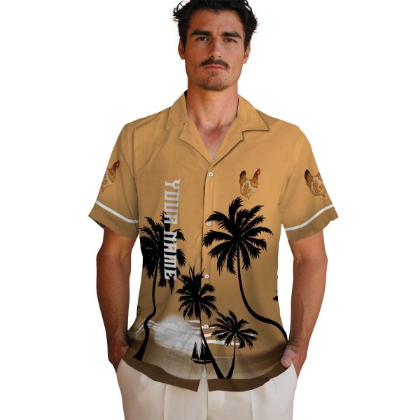 Chicken Beach Sunset Hawaiian Shirt High quality