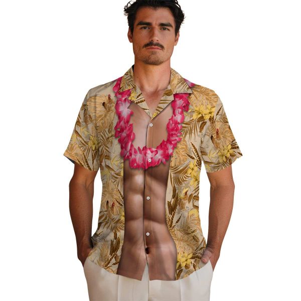 Chicken Chest Illusion Hawaiian Shirt High quality