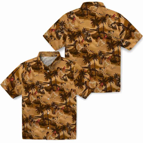 Chicken Coastal Palms Hawaiian Shirt Latest Model