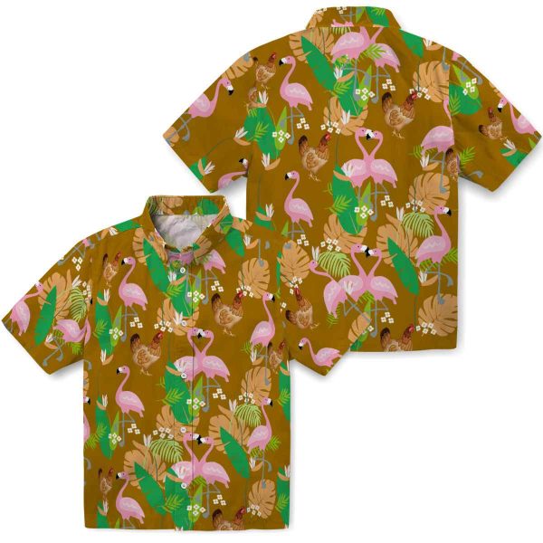 Chicken Flamingo Foliage Hawaiian Shirt Latest Model