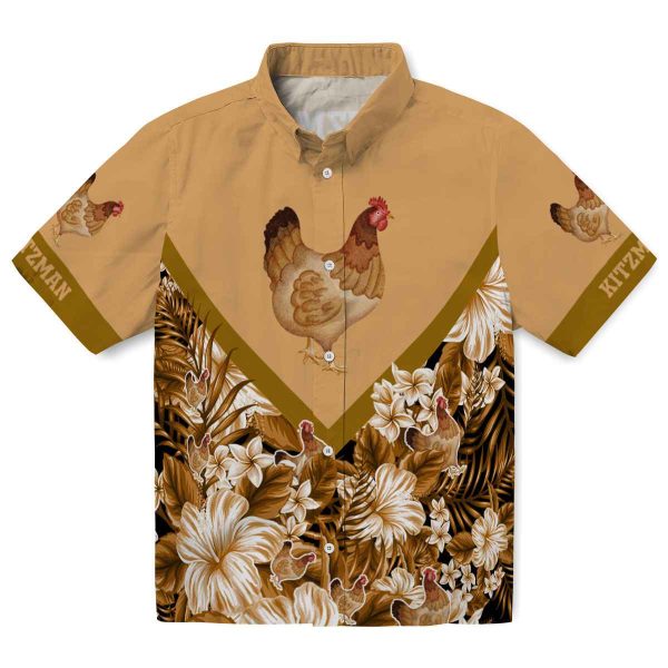 Chicken Floral Chevron Hawaiian Shirt Best selling