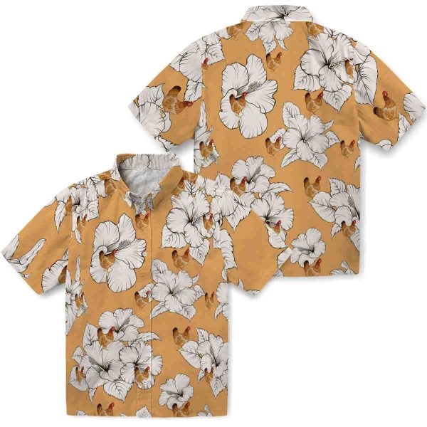 Chicken Hibiscus Blooms Hawaiian Shirt Latest Model