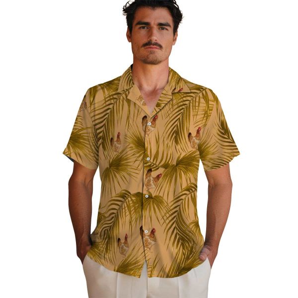 Chicken Leafy Palms Hawaiian Shirt High quality
