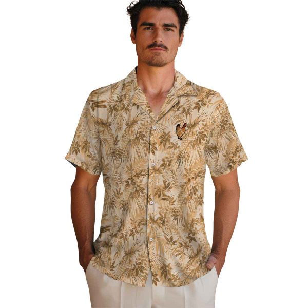 Chicken Leafy Pattern Hawaiian Shirt High quality