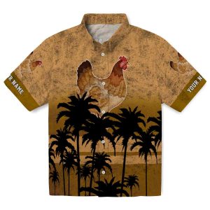 Chicken Sunset Pattern Hawaiian Shirt Best selling