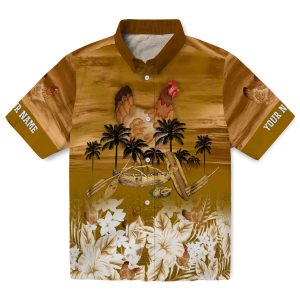 Chicken Tropical Canoe Hawaiian Shirt Best selling