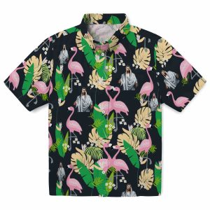 Christian Flamingo Foliage Hawaiian Shirt Best selling