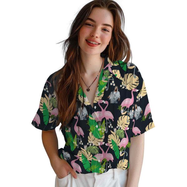 Christian Flamingo Foliage Hawaiian Shirt Trendy