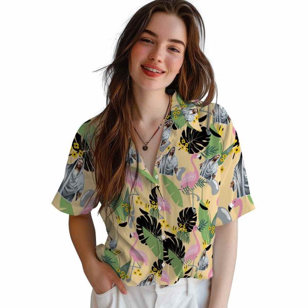 Christian Flamingo Leaves Hawaiian Shirt Trendy