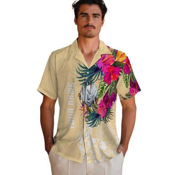 Christian Floral Polynesian Hawaiian Shirt High quality
