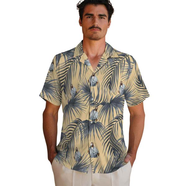 Christian Leafy Palms Hawaiian Shirt High quality