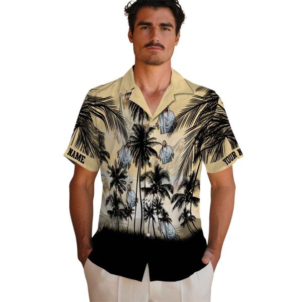 Christian Sunset Scene Hawaiian Shirt High quality