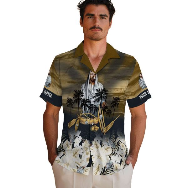 Christian Tropical Canoe Hawaiian Shirt High quality